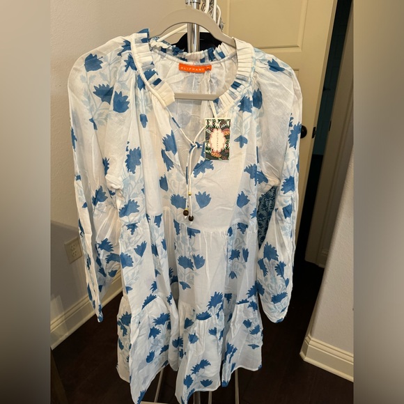 Oliphant Dresses & Skirts - OLIPHANT Balloon Sleeve Short Mini Dress Size Large NWT